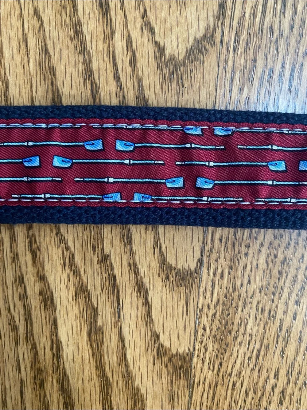 NWOT Men's Vinyard Vines belt brass brown leather trim canvass rowing size 32